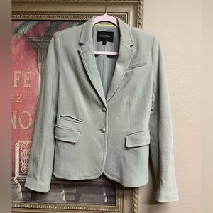 Banana Republic Light Gray Women's Cotton Blazer